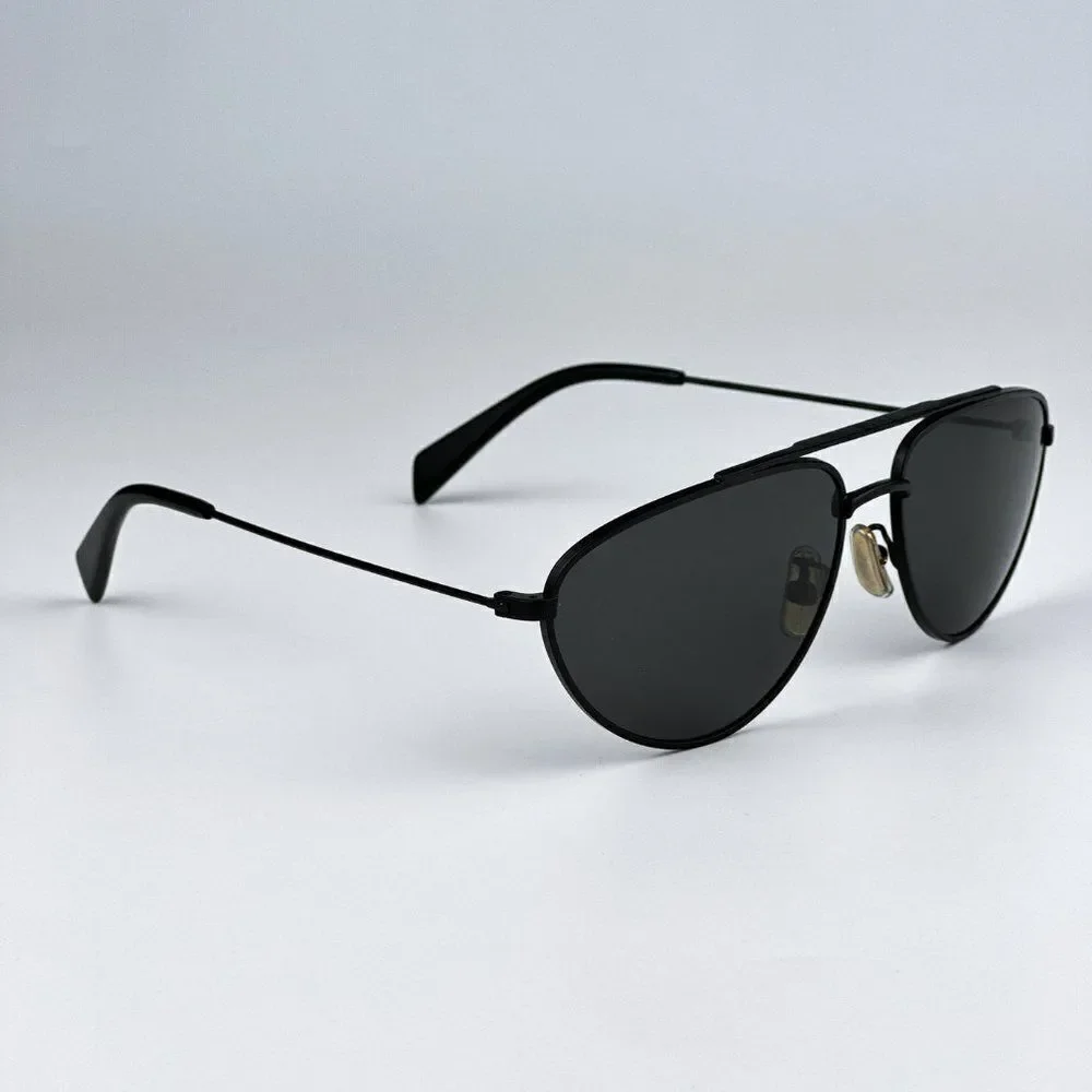 NEW Celine CL40077U 02A Matte Black Smoke Pilot Unisex Sunglasses CL 40077u